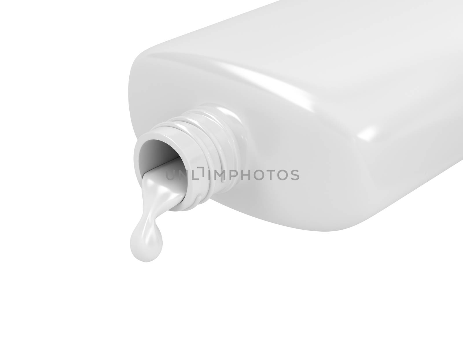 Pouring aftershave balm from the bottle 