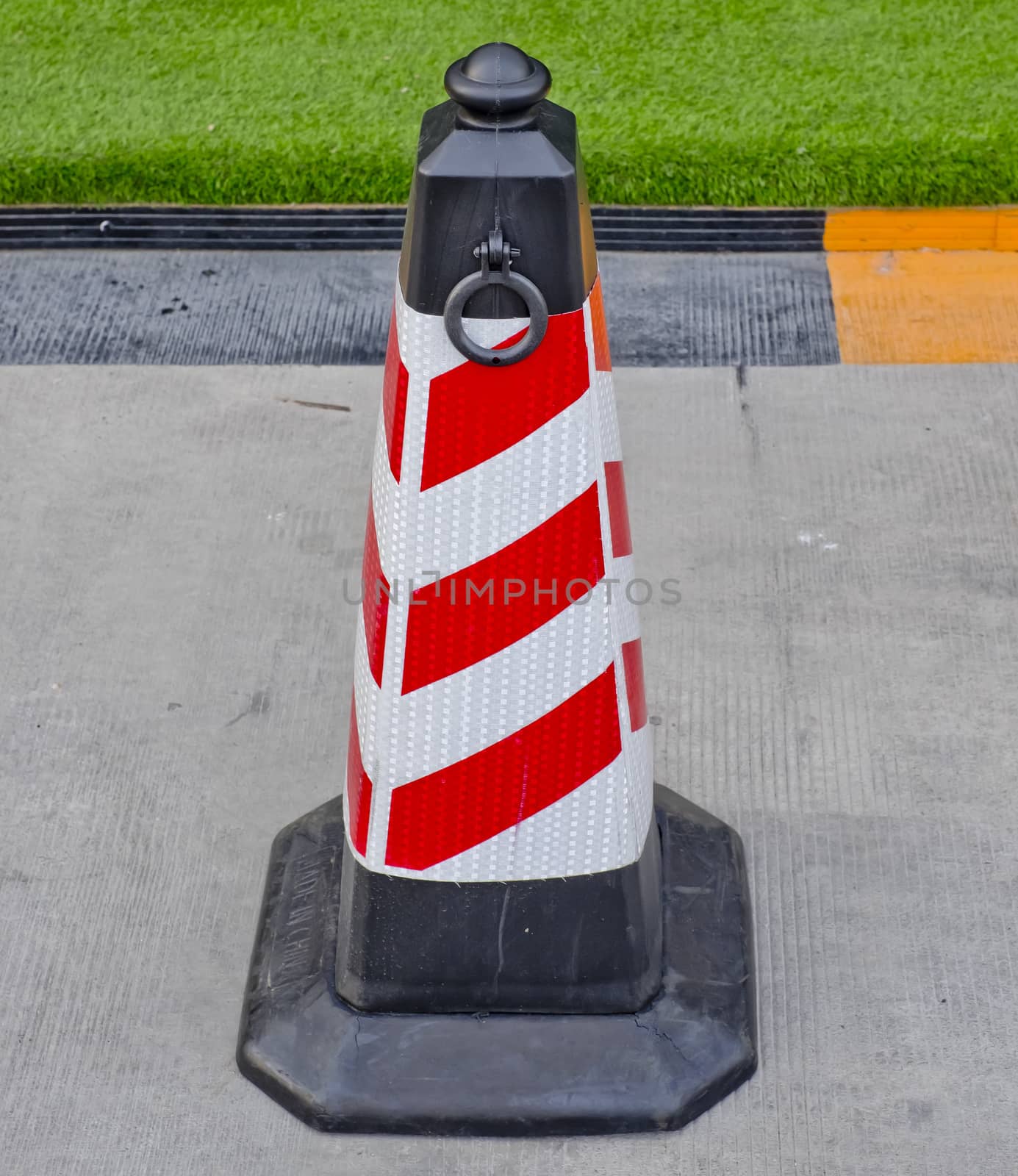 traffic cone red and white colors