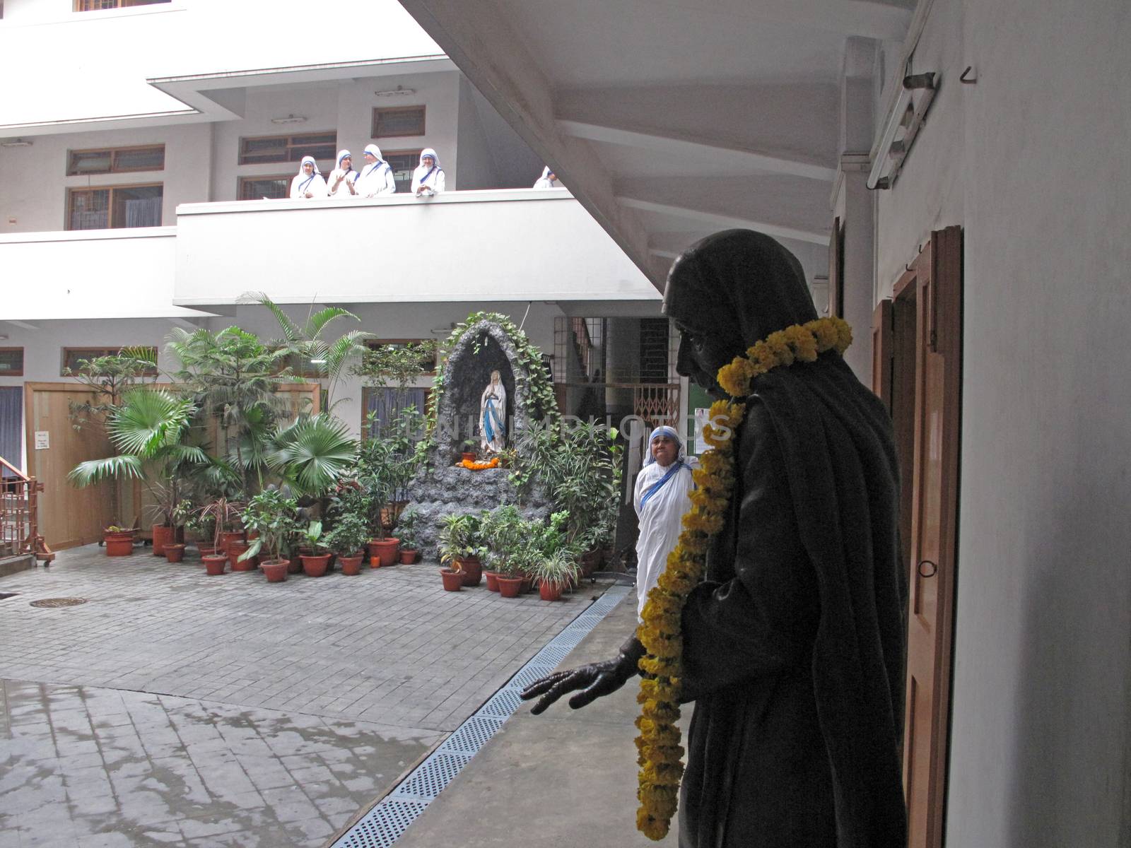 Mother House, the residence of Mother Teresa and headquarters of Missionaries of Charity in Kolkata, West Bengal, India on January 27,2009.