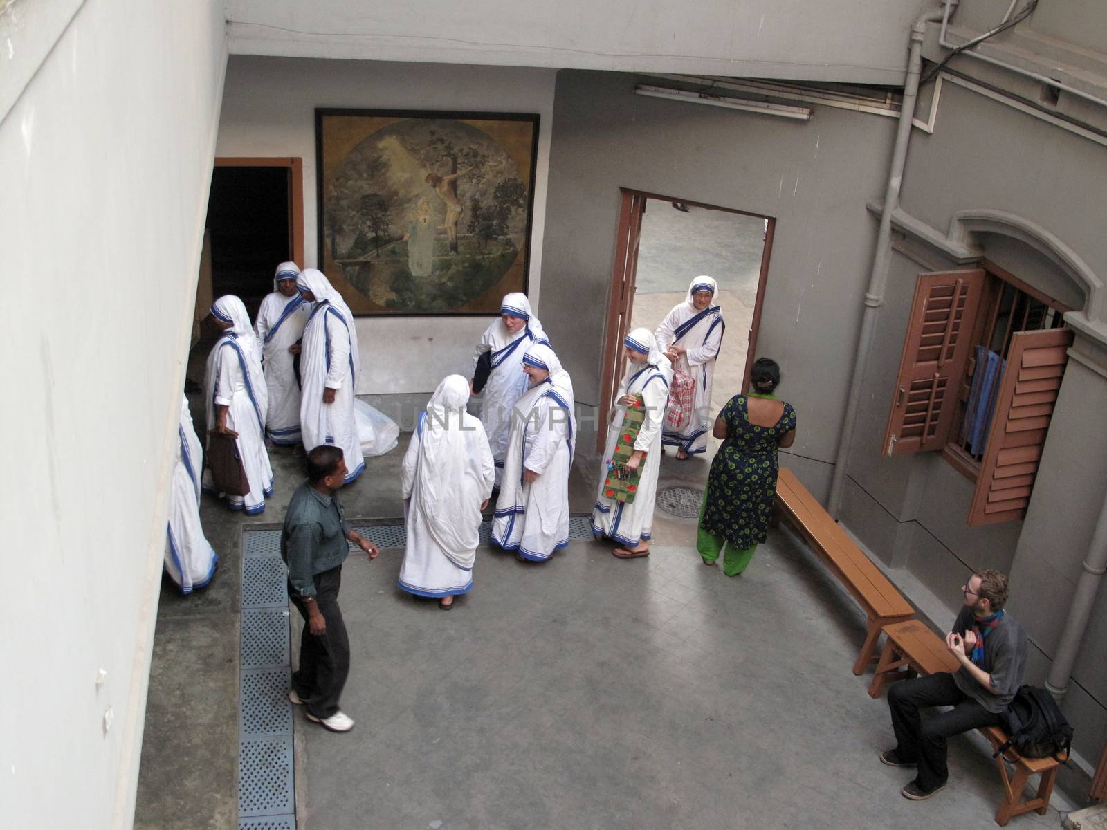 Mother House, the residence of Mother Teresa and headquarters of Missionaries of Charity in Kolkata, West Bengal, India on January 27,2009.