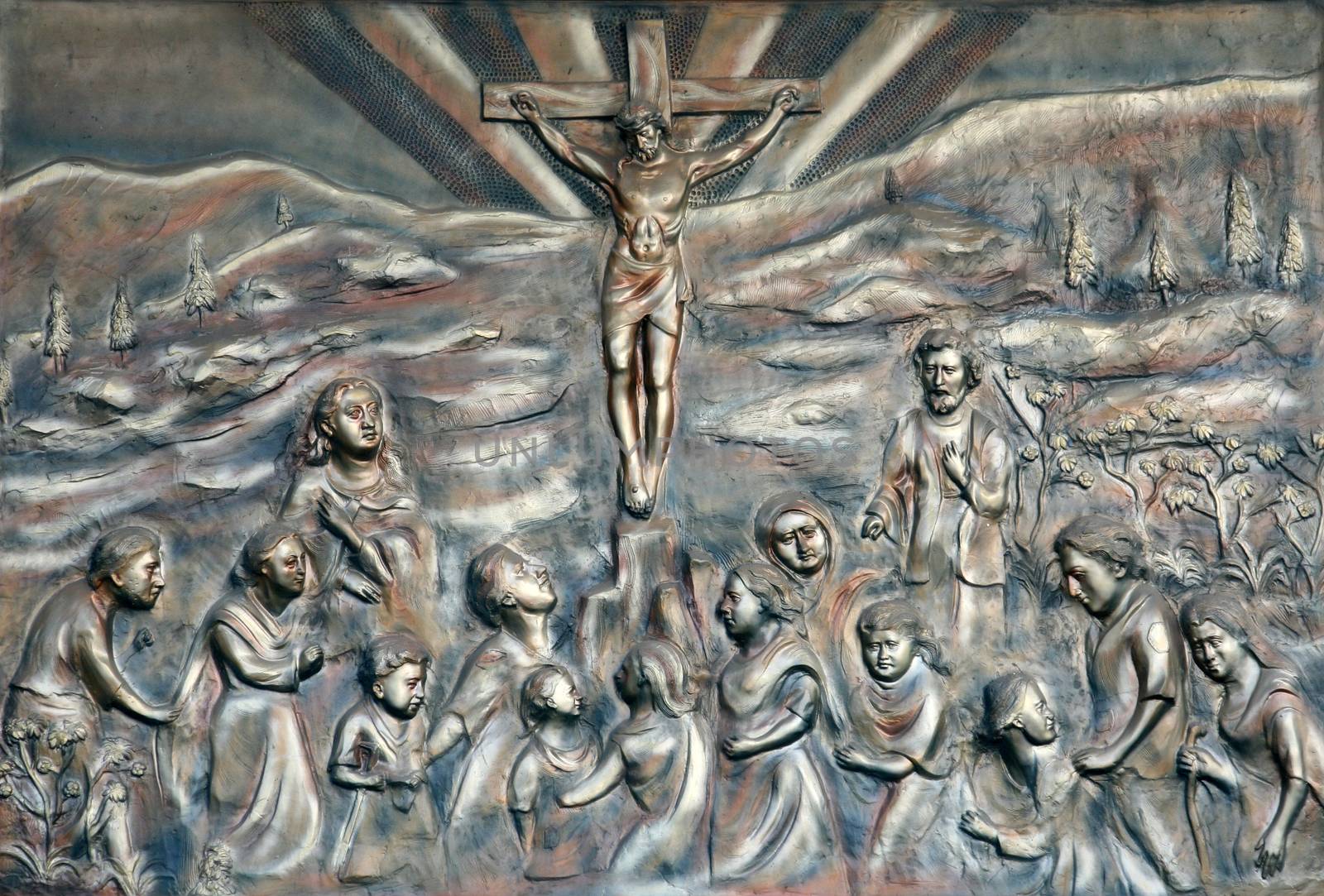 Crucifixion, Prem Dan, one of the houses established by Mother Teresa and run by the Missionaries of Charity in Kolkata by atlas