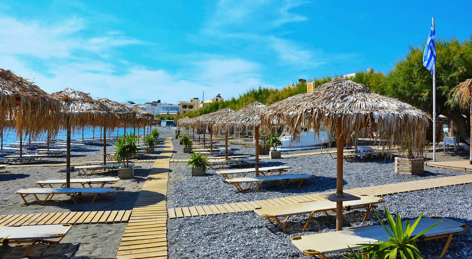 Empty beach at the end of tourist season