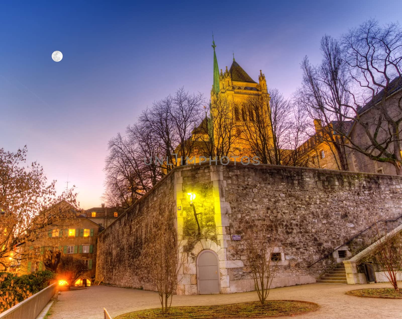 Saint-Pierre cathedral in Geneva, Switzerland, HDR by Elenaphotos21