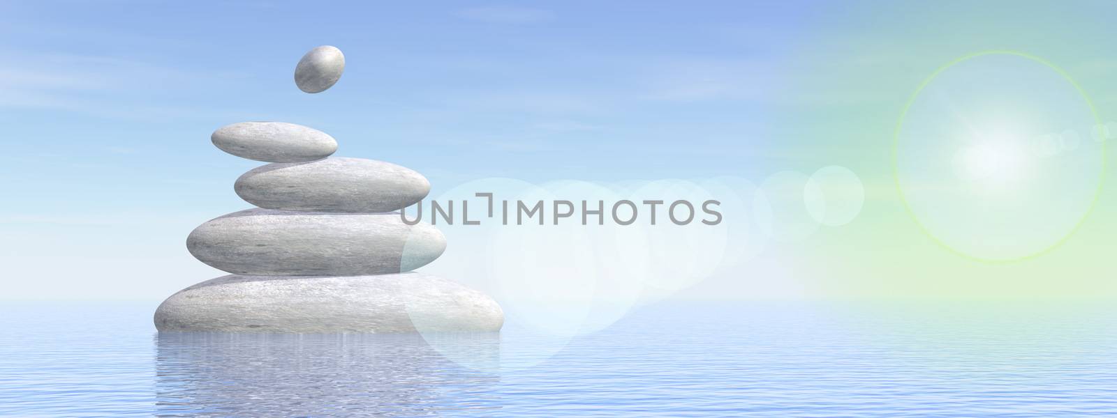 Balance stones - 3D render by Elenaphotos21