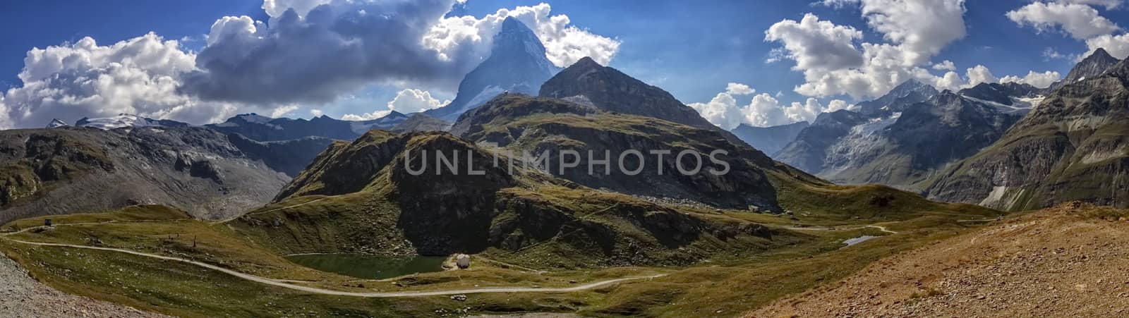 Matterhorn and Alps mountains panorama, Switzerland by Elenaphotos21