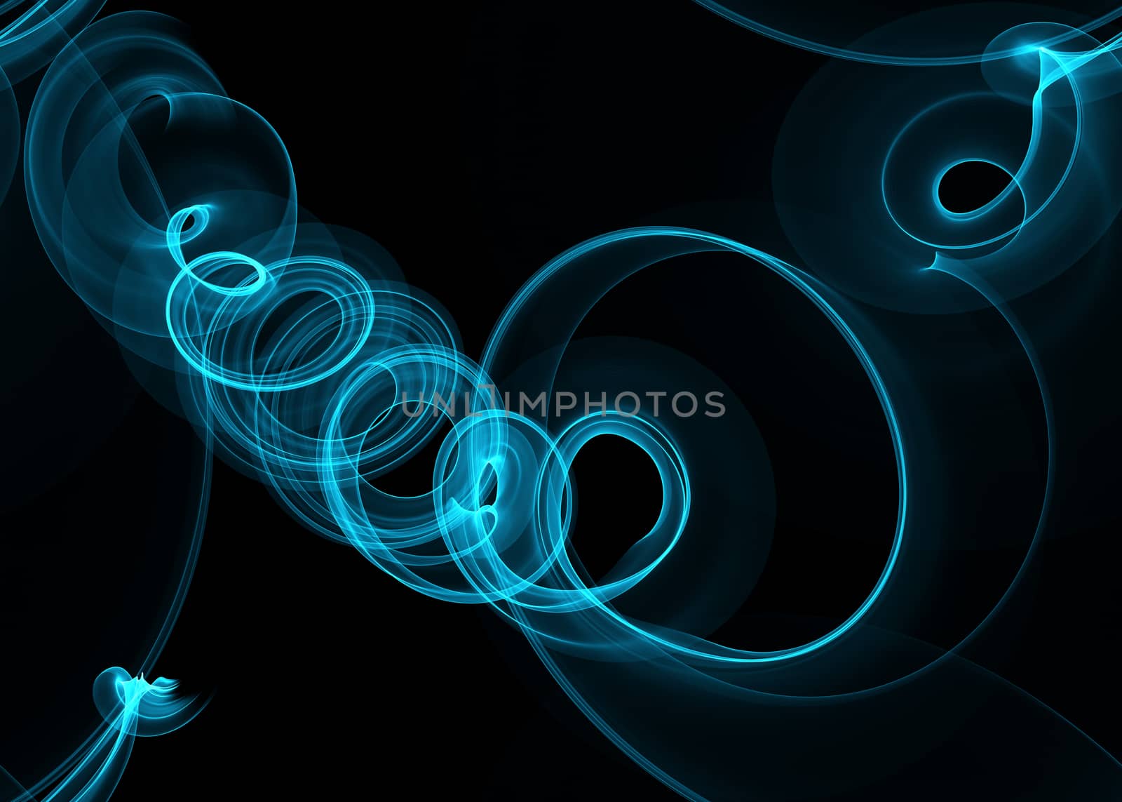 glowing blue curved lines and sircles over dark Abstract Background. seamless Illustration pattern