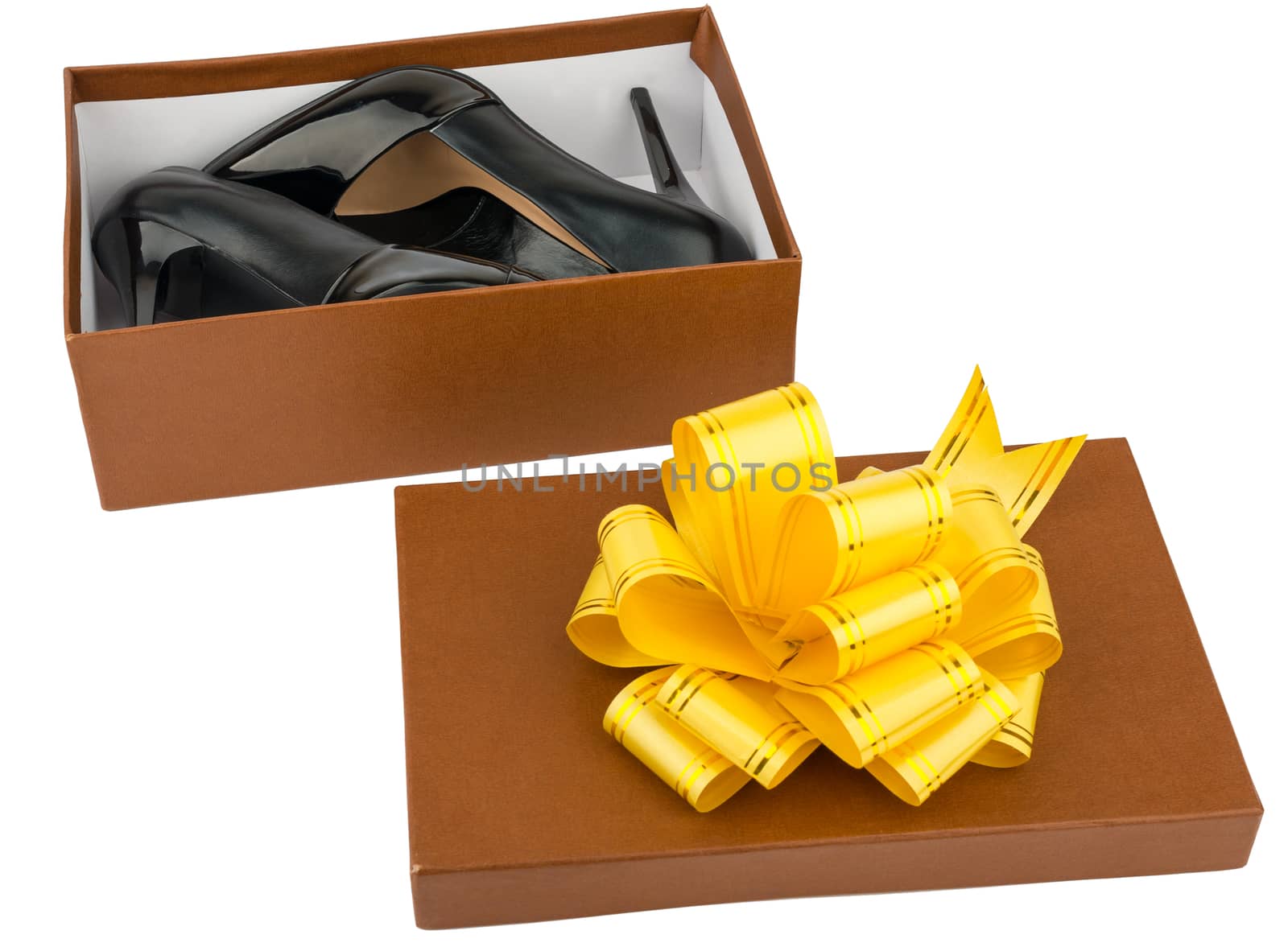 Ladies high heeled shoes in shoebox by cherezoff