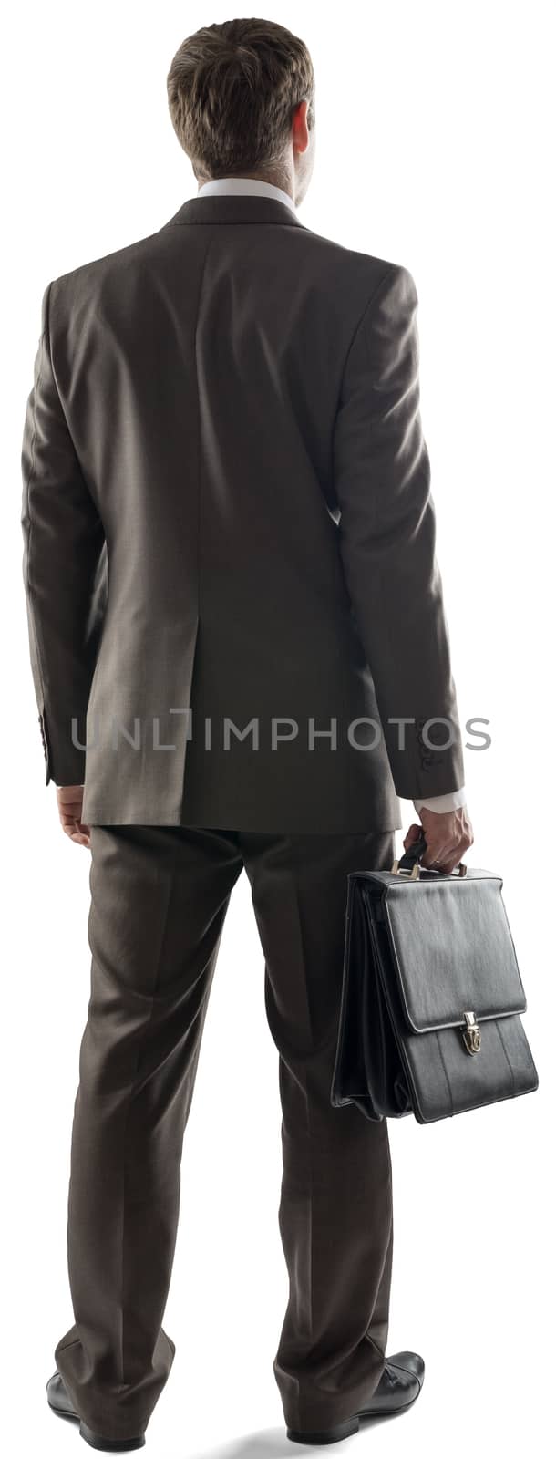 Back view of businessman standing by cherezoff