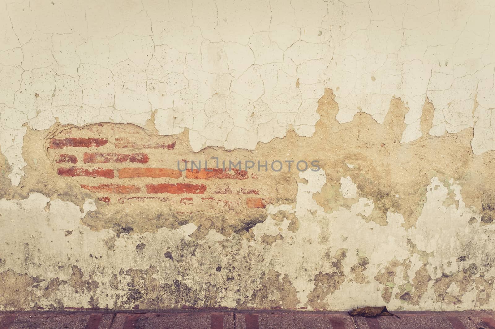 old wall with cracks background by koson