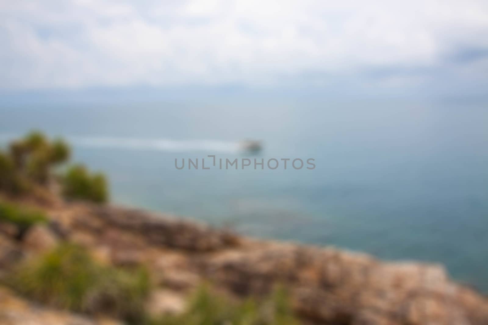 Sea stone background blur Thailand