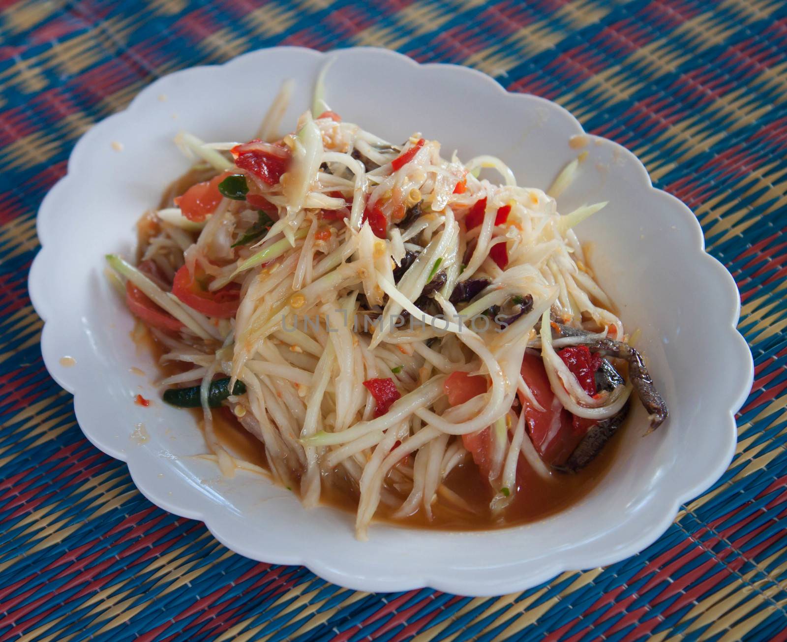 papaya salad with crab