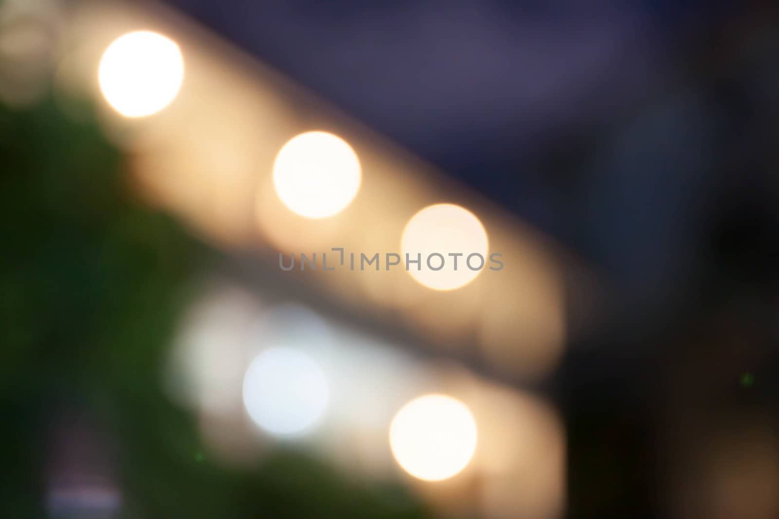 bokeh night light from buliding thailand