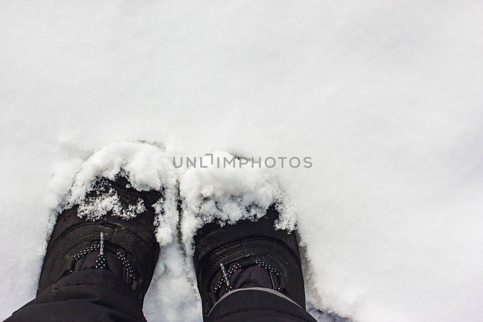 Black Boots in the snow