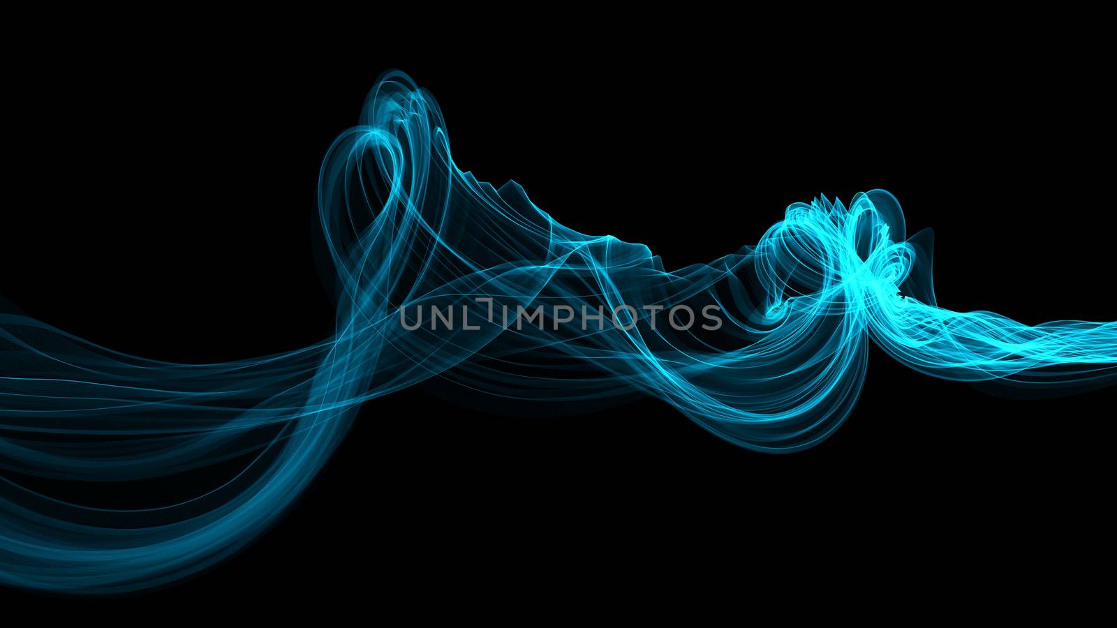 abstract blue  smoke over black background with copyspace by skrotov