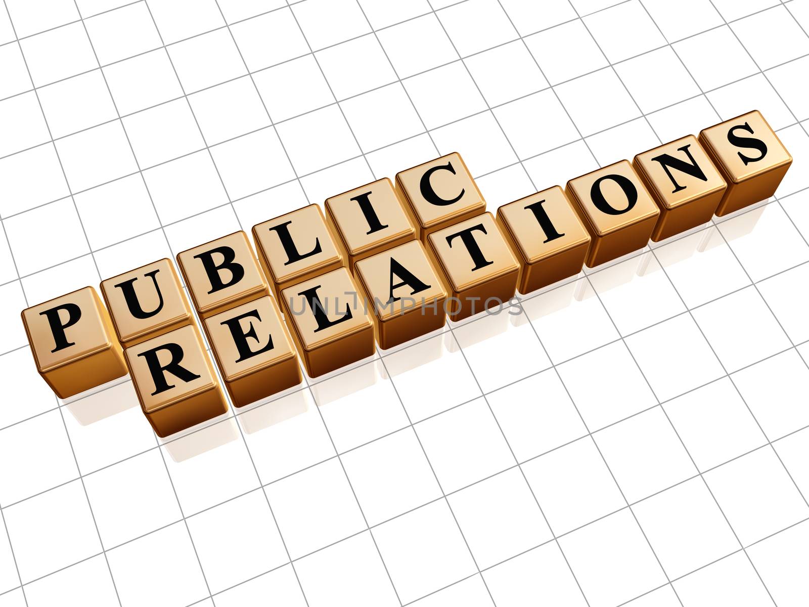 public relations in golden cubes by marinini