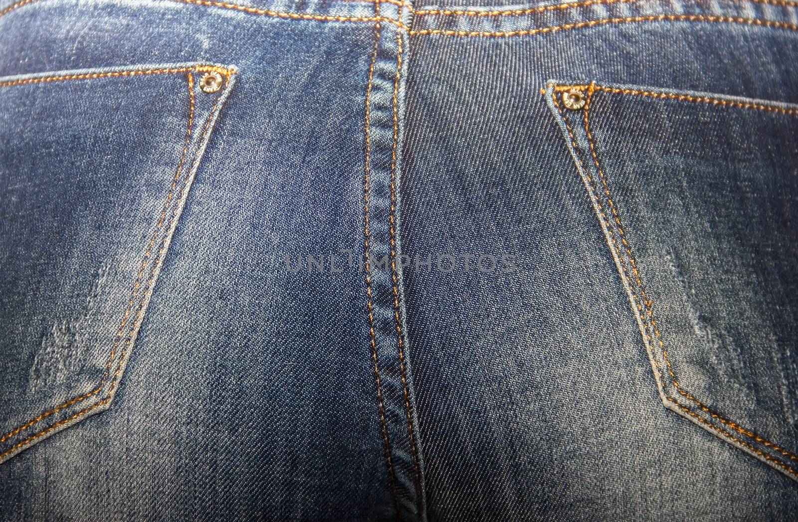 ass beautiful women in tight jeans, women's buttocks in blue jeans close-up, soft focus
