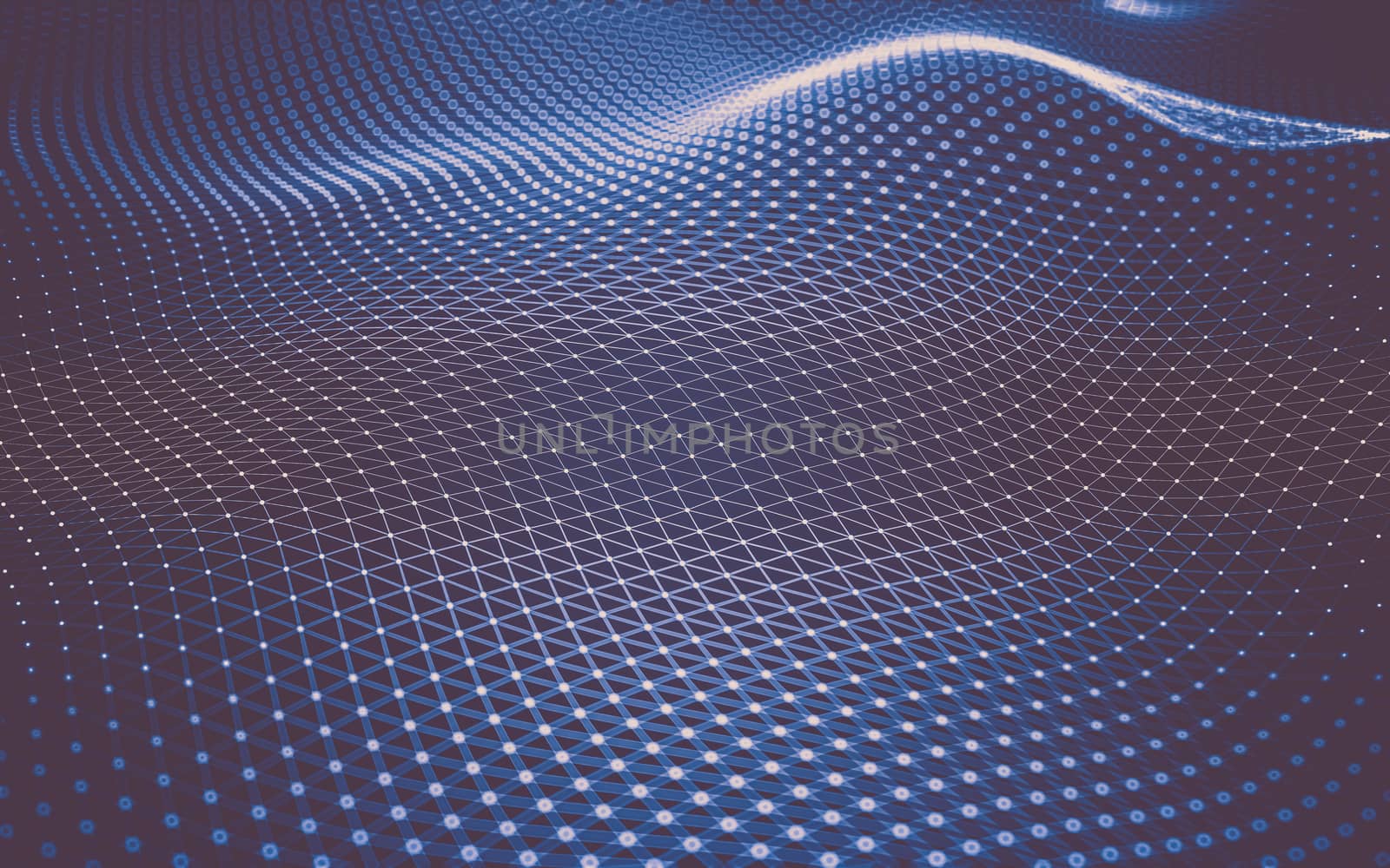 Abstract polygonal space low poly dark background with connecting dots and lines. Connection structure. 3d rendering