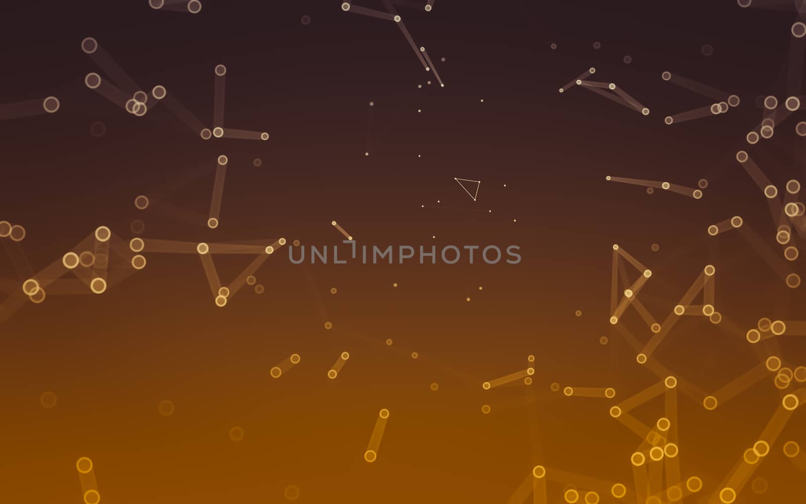 Abstract polygonal space low poly dark background with connecting dots and lines. Connection structure. 3d rendering