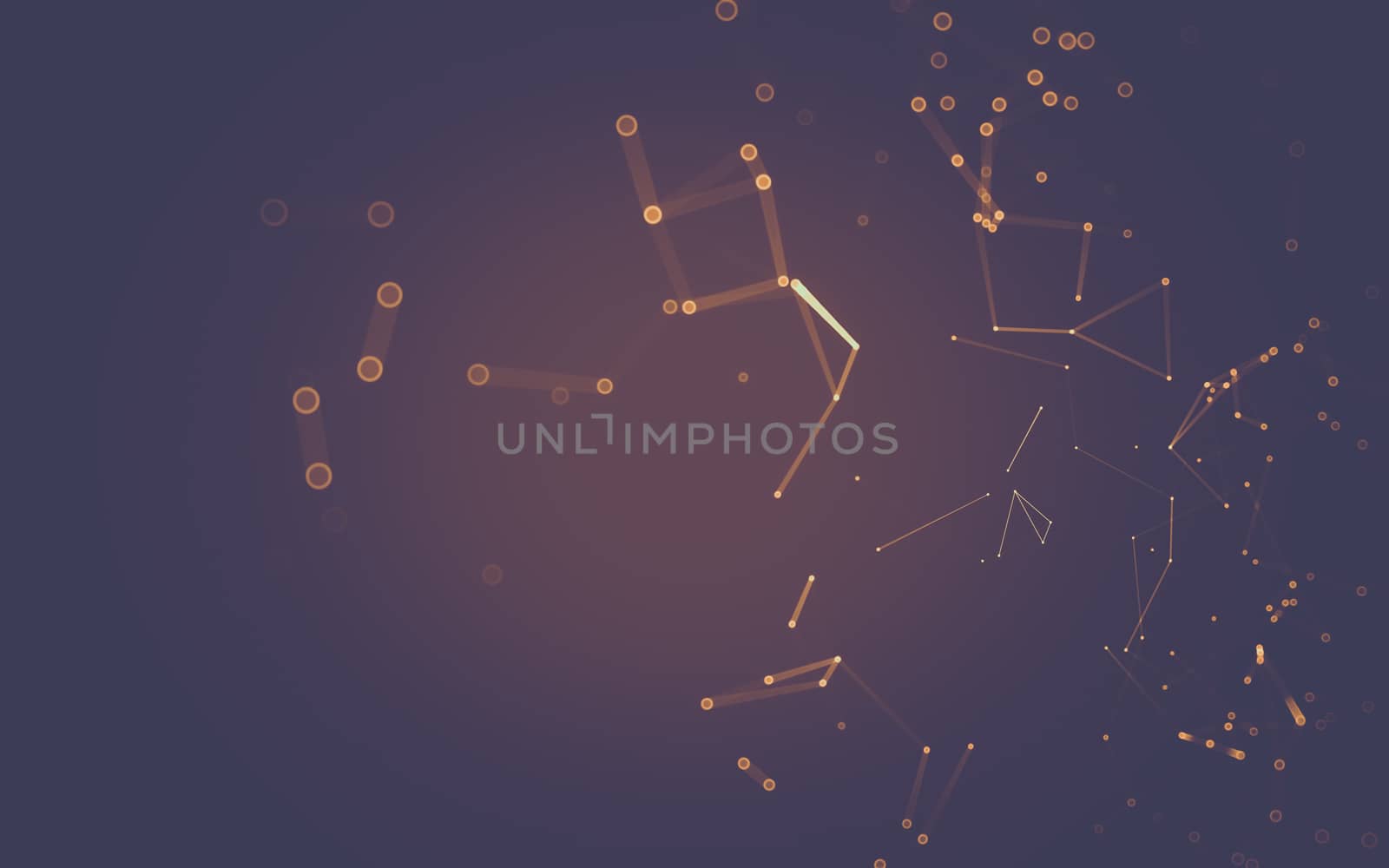 Abstract polygonal space low poly dark background, 3d rendering by teerawit