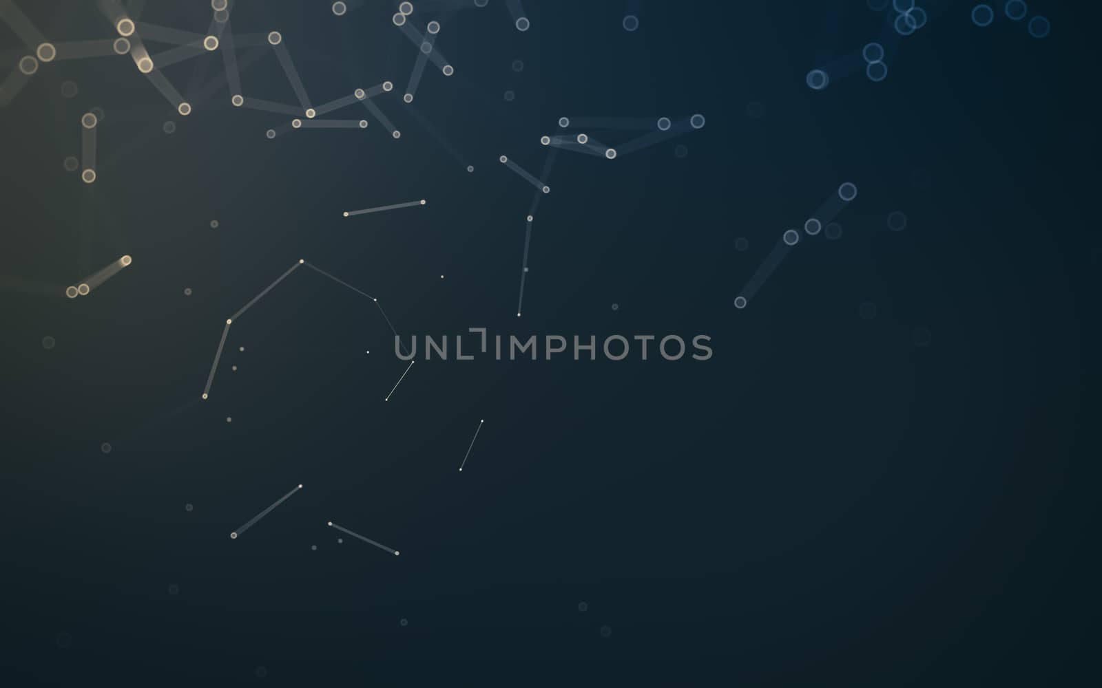 Abstract polygonal space low poly dark background with connecting dots and lines. Connection structure. 3d rendering