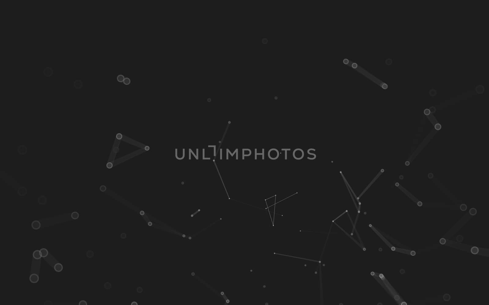 Abstract polygonal space low poly dark background, 3d rendering by teerawit