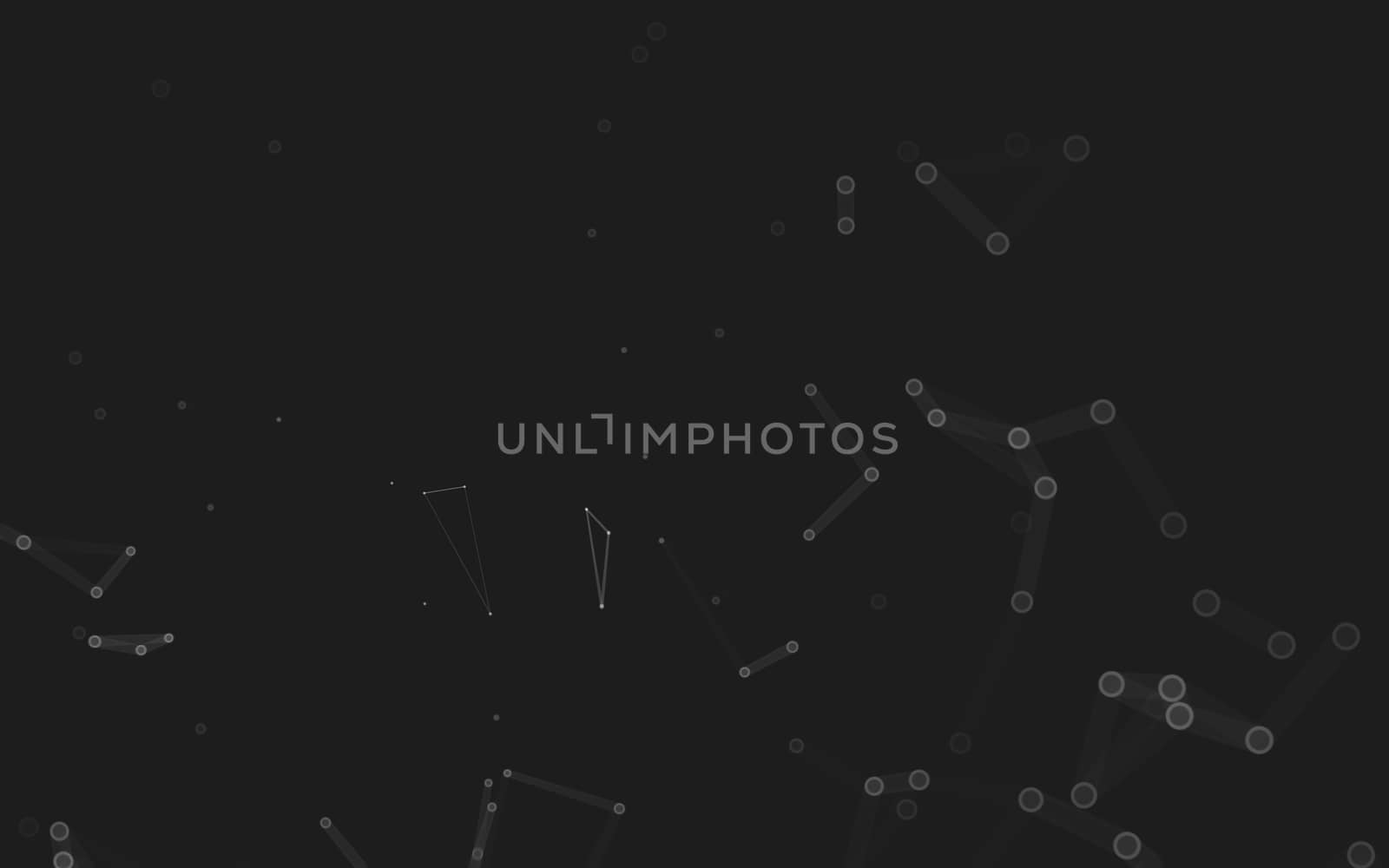 Abstract polygonal space low poly dark background with connecting dots and lines. Connection structure. 3d rendering