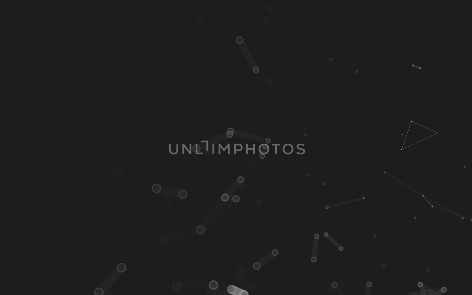 Abstract polygonal space low poly dark background with connecting dots and lines. Connection structure. 3d rendering