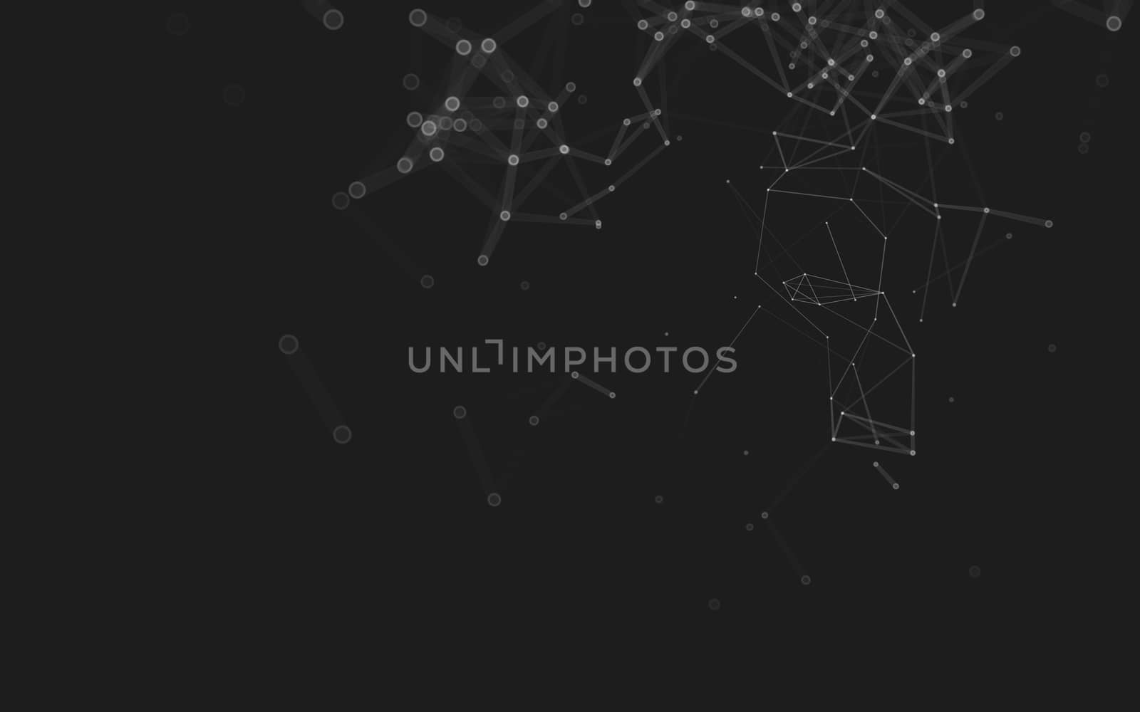 Abstract polygonal space low poly dark background with connecting dots and lines. Connection structure. 3d rendering