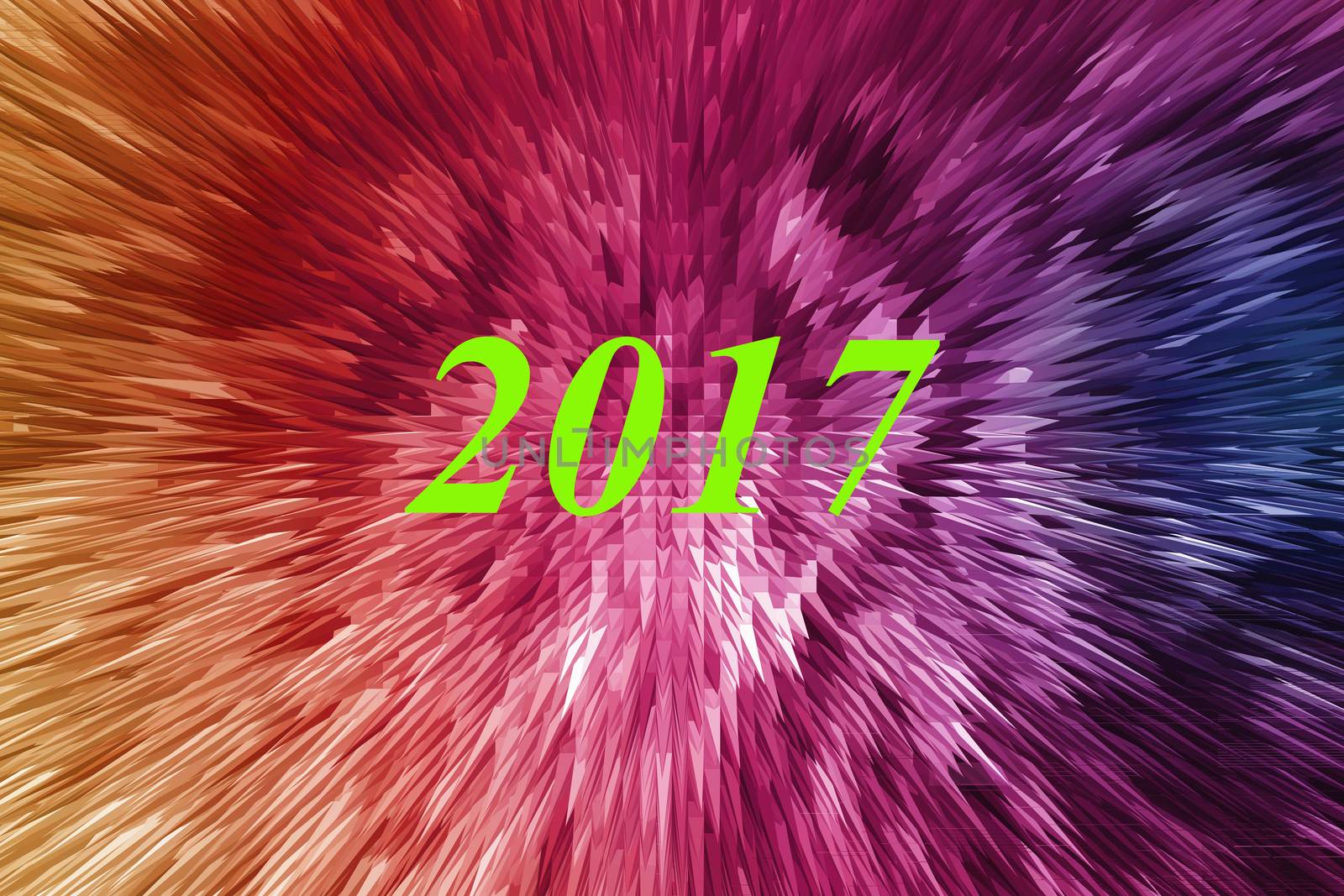 Beautiful abstract design colorful background Happy New Year 2017, gradient, for backgrounds and textures
