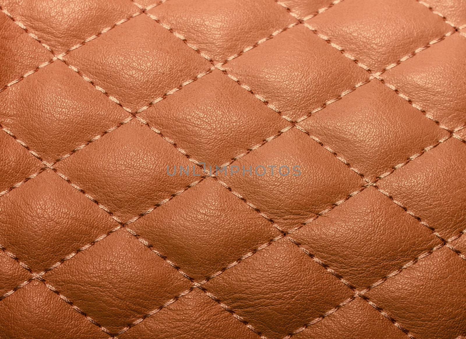 quilted texture artificial leather, stitched with thread for the by KoliadzynskaIryna