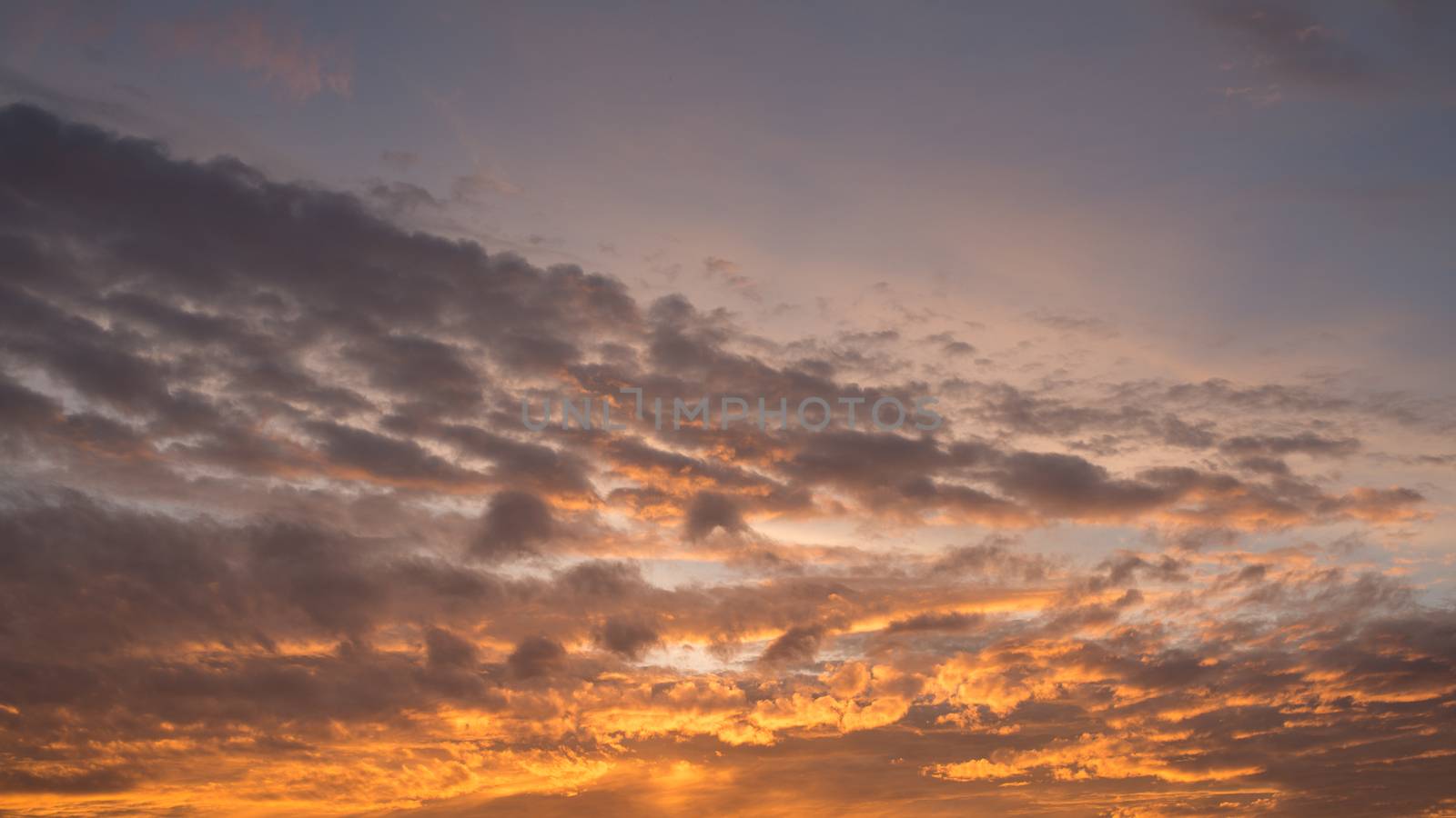 Natural background of  colorful sky during  sunset time. High resolution panorama by skrotov