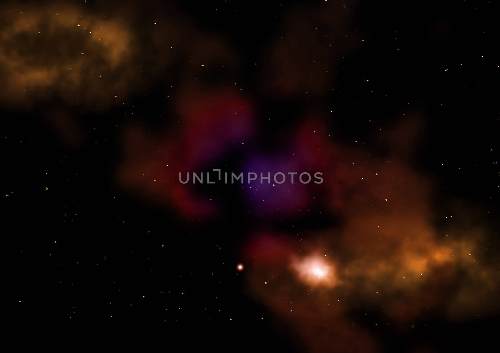 Far being shone nebula and star field against space. "Elements of this image furnished by NASA".