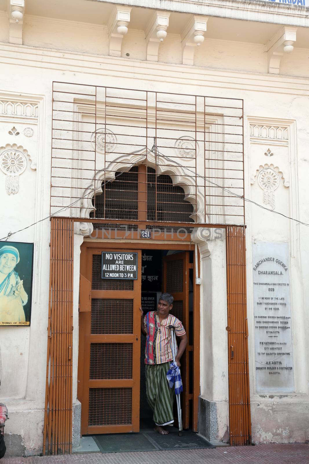 Nirmal Hriday, Home for the Sick and Dying Destitutes, one of the buildings established by the Mother Teresa and run by the Missionaries of Charity in Kolkata, India on February 10, 2014.