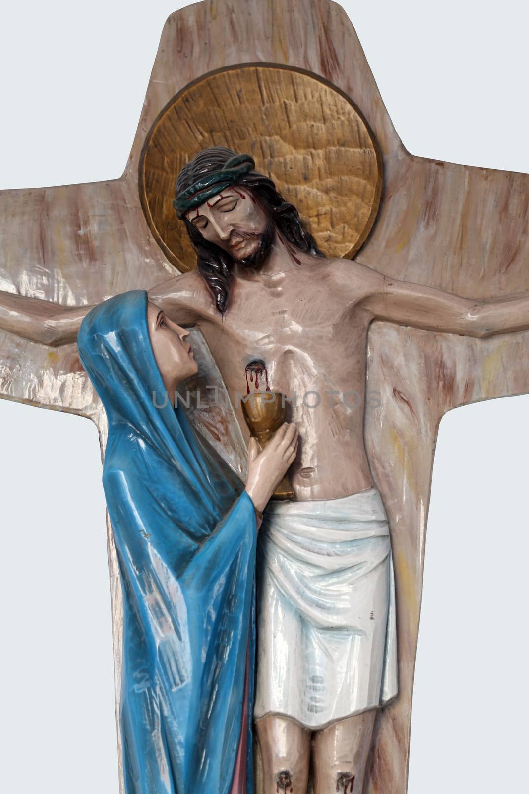 Virgin Mary under the cross by atlas