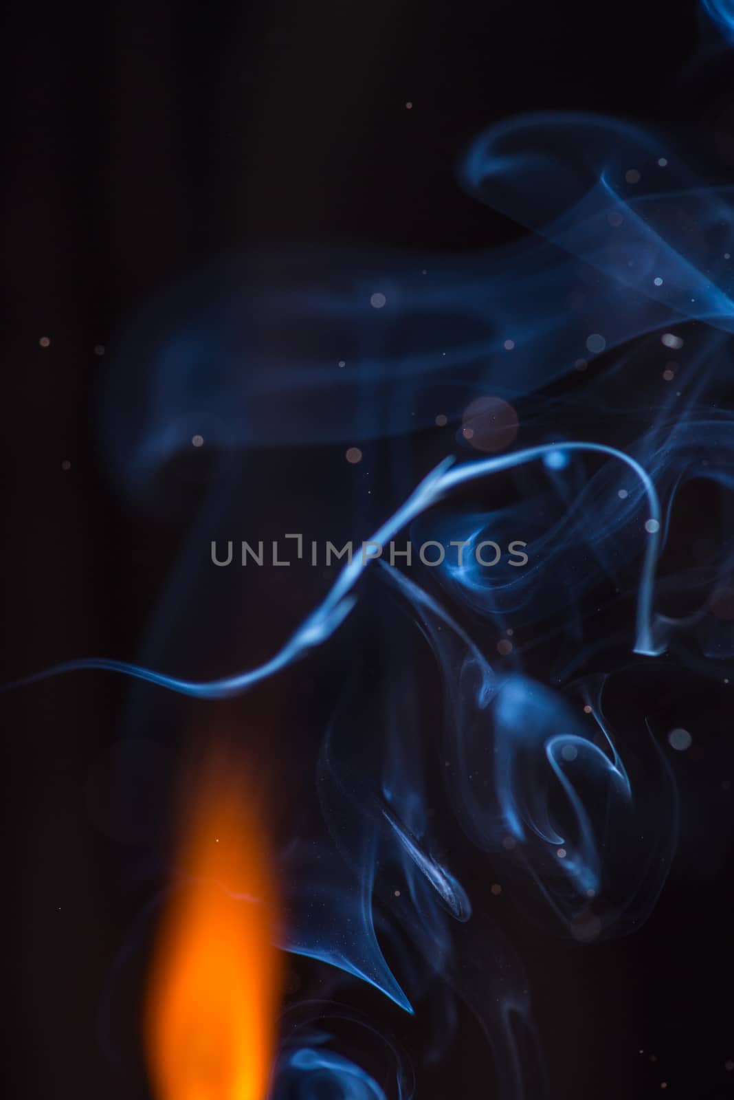 fire flame with smoke and fire on black background  copyspace by skrotov
