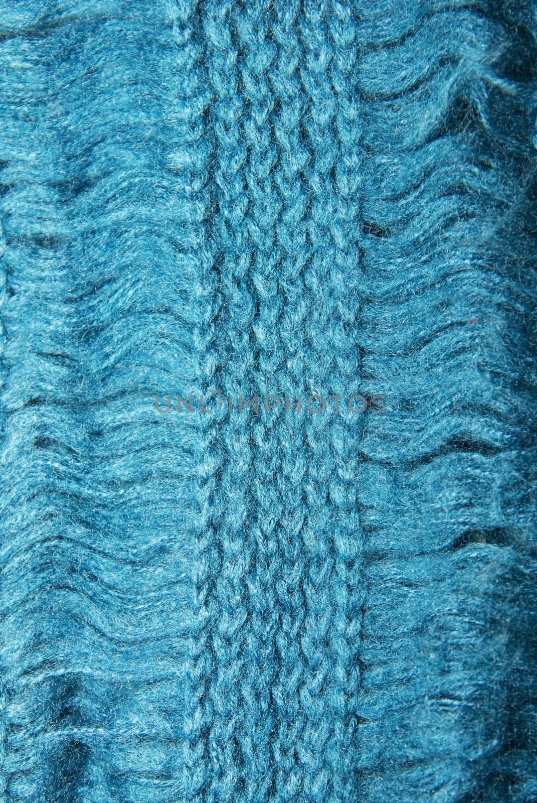 texture knitted scarf blue mohair knits by KoliadzynskaIryna