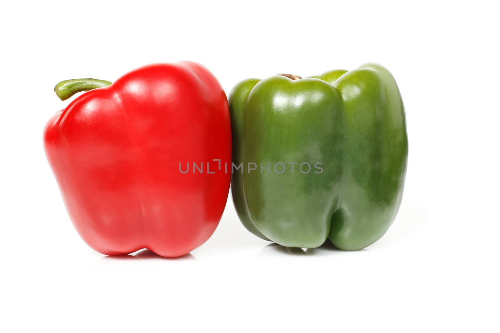 Red and green bell peppers