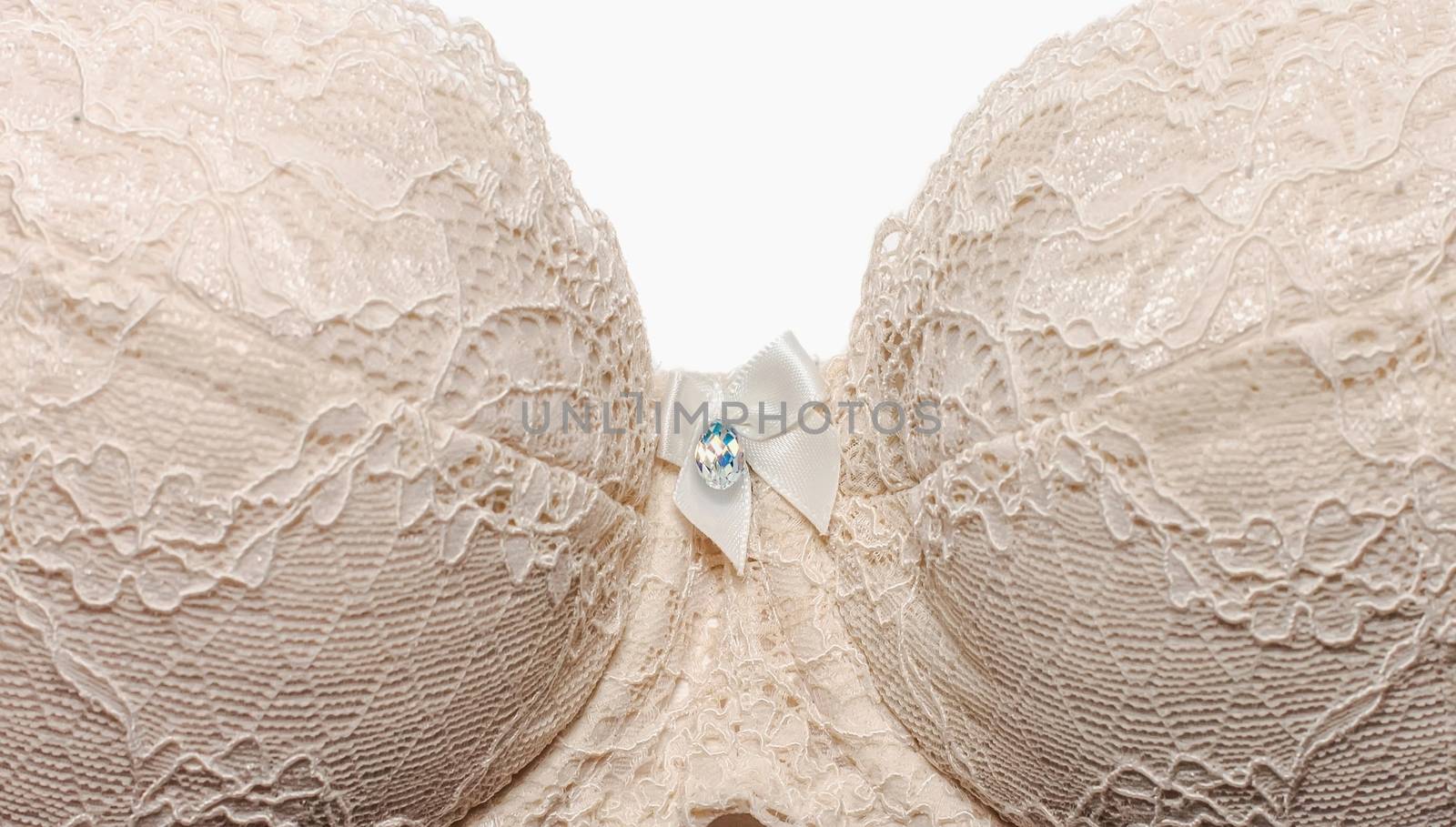 lace bra light color on a white background, fashionable lingerie for the bride,lace bra light color on a white background, fashionable lingerie for brides, soft focus