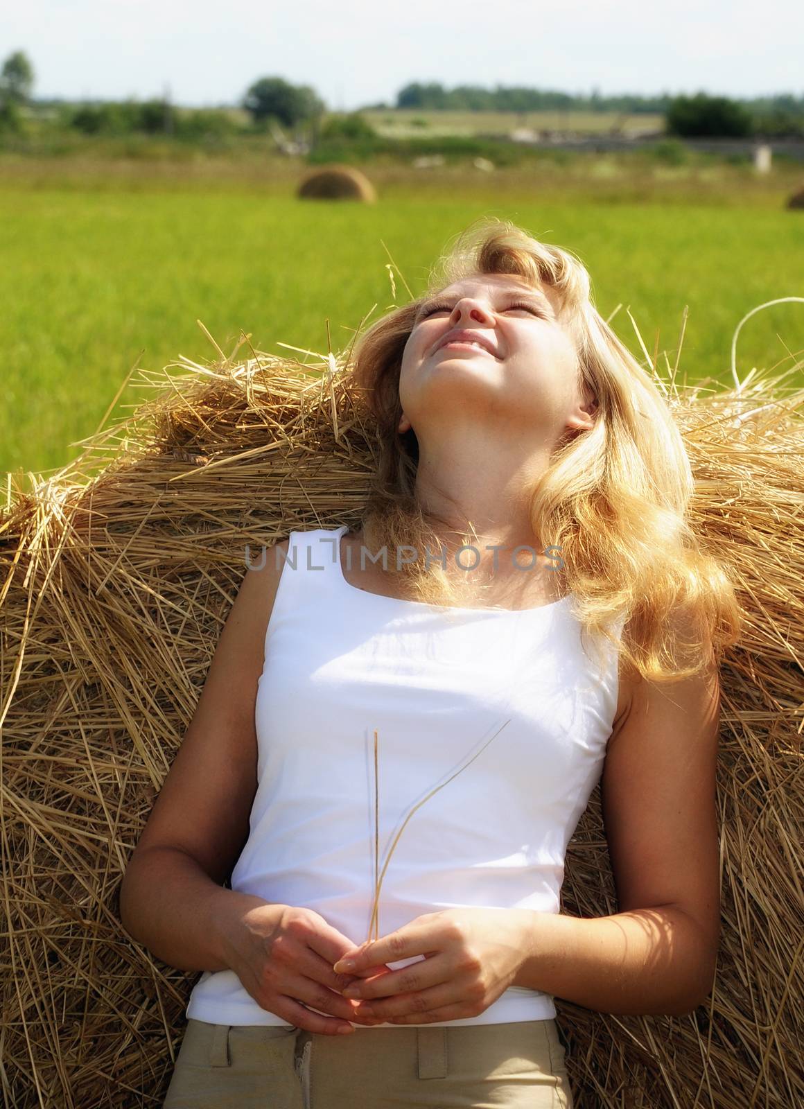 Portrait of happy teenager outdoor in sun day