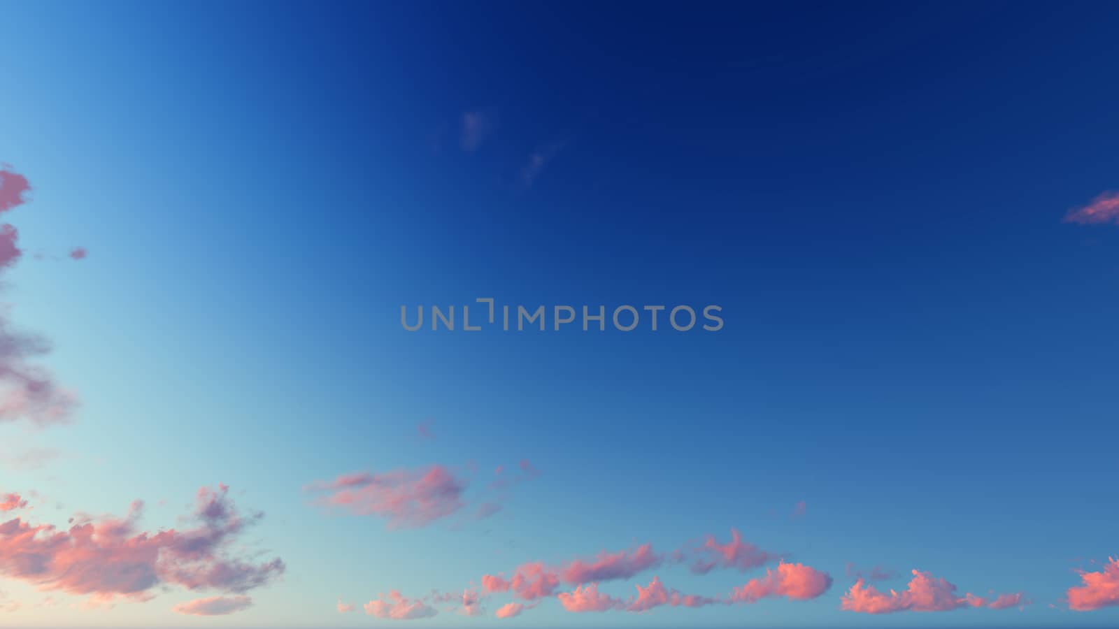 Cloudy blue sky abstract background, blue sky background with tiny clouds, 3d rendering

