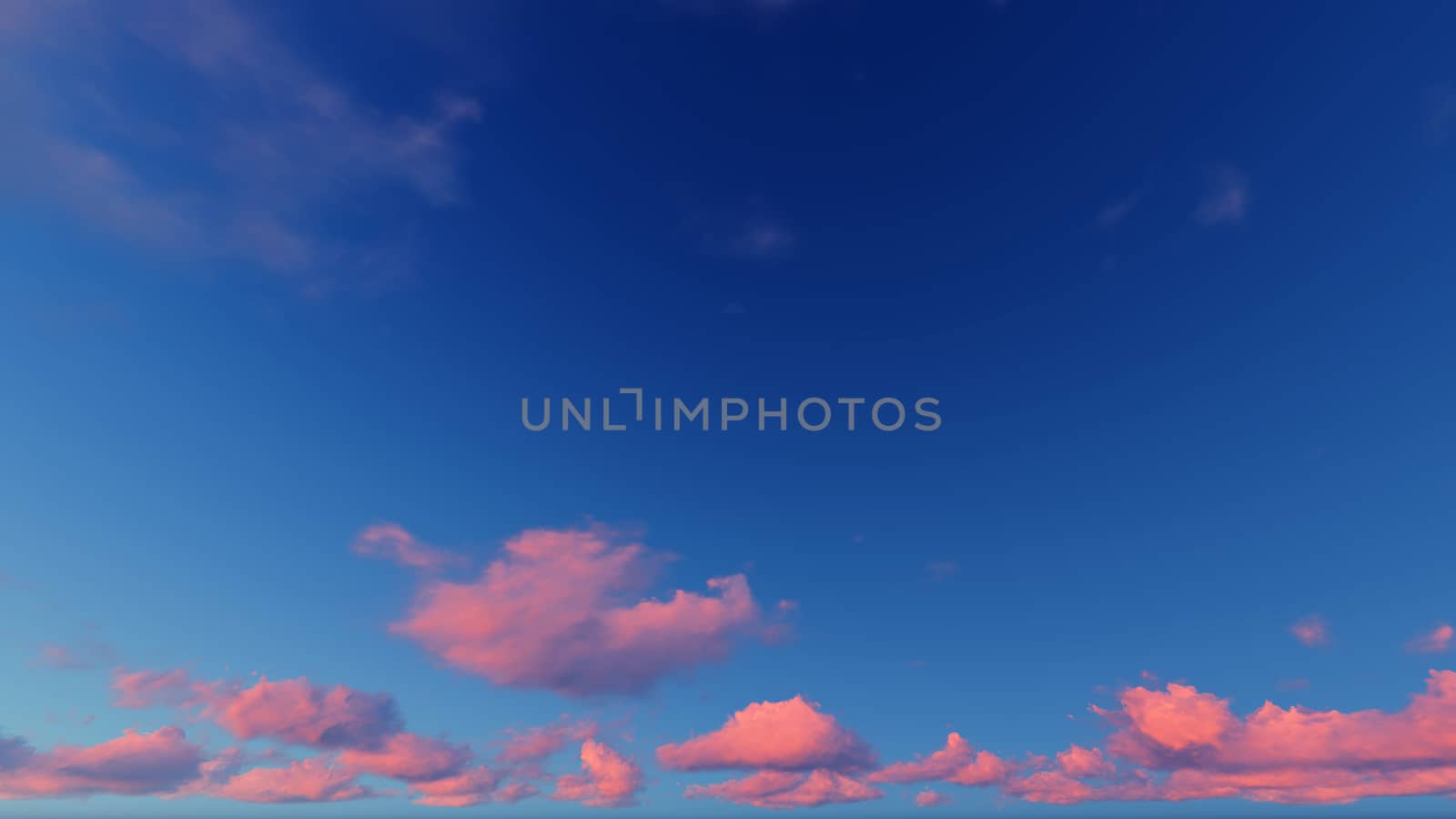 Cloudy blue sky abstract background, blue sky background with tiny clouds, 3d rendering

