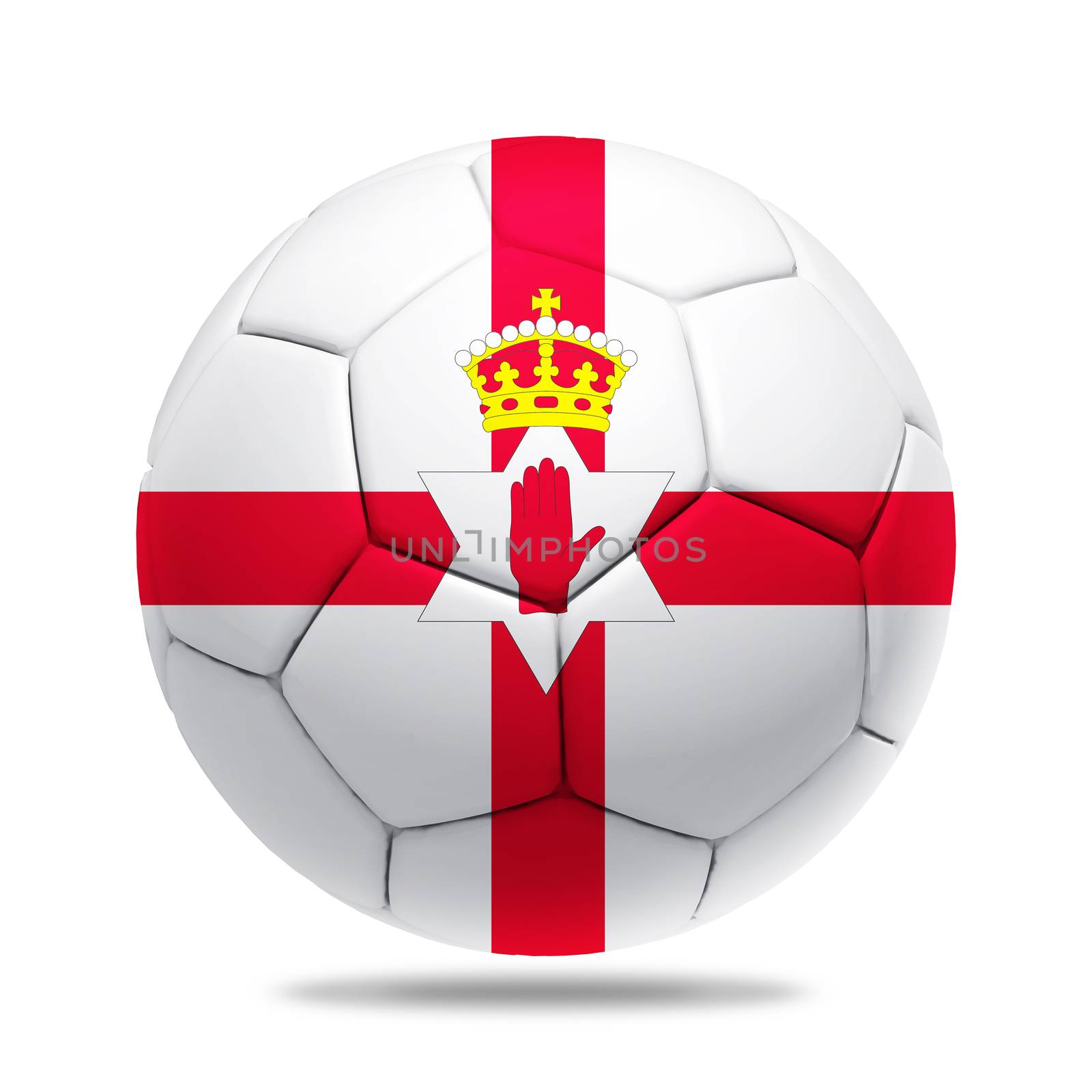 3D soccer ball with  team flag by koson