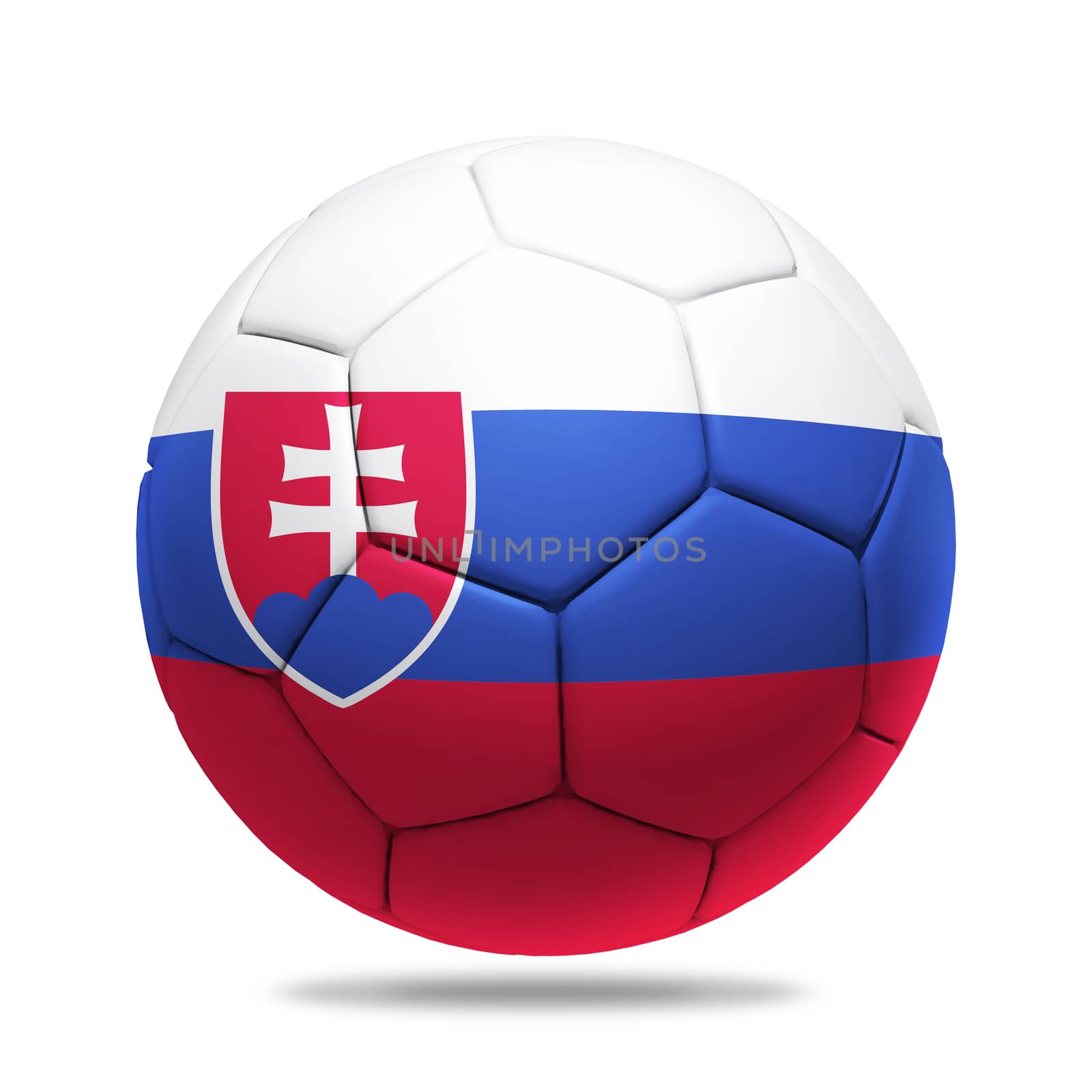 3D soccer ball with Slovakia team flag by koson