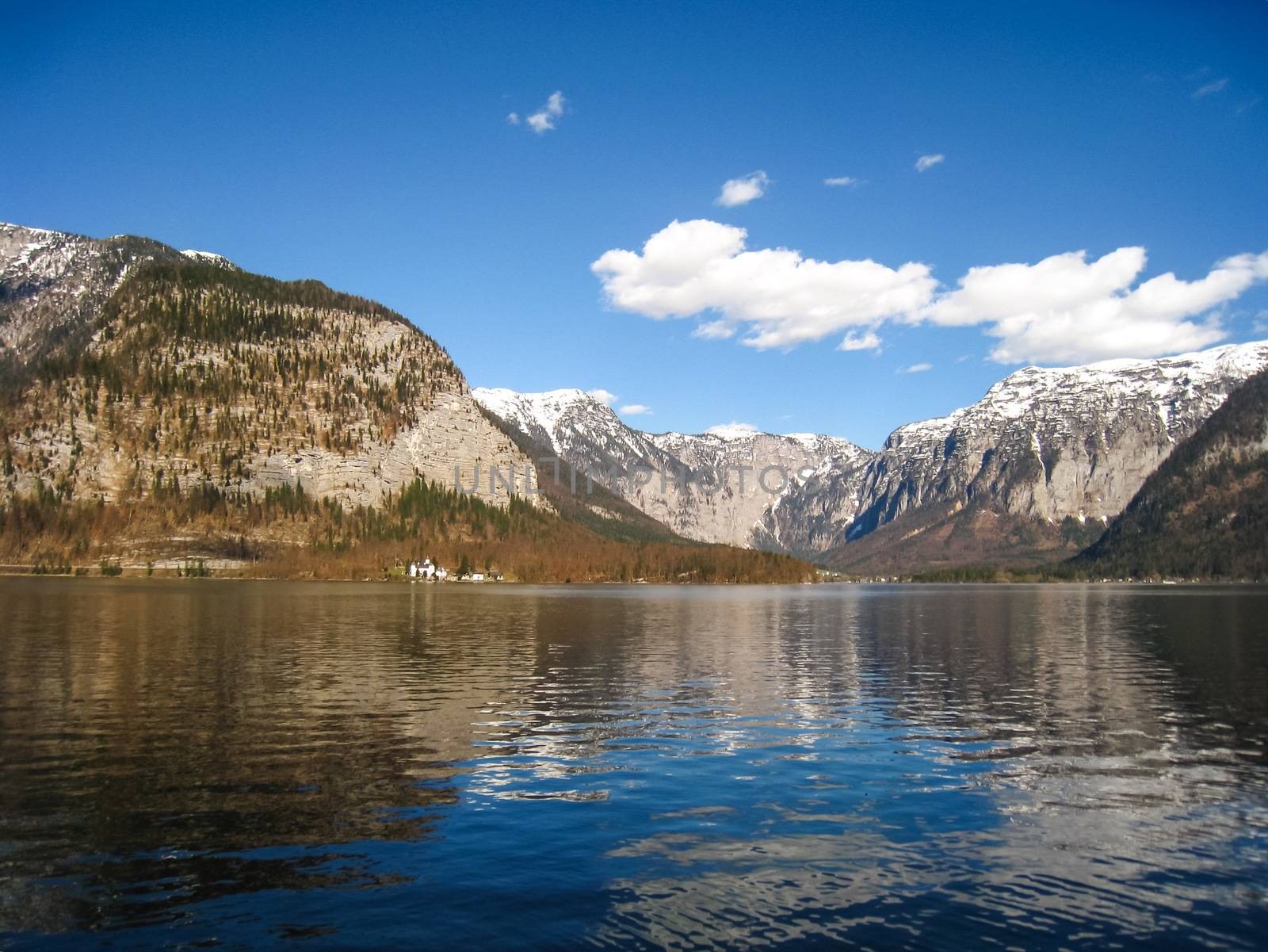 Beautiful Landscape Of Hallstatt Mountain Lake In The Salzkammergut Region, Austria