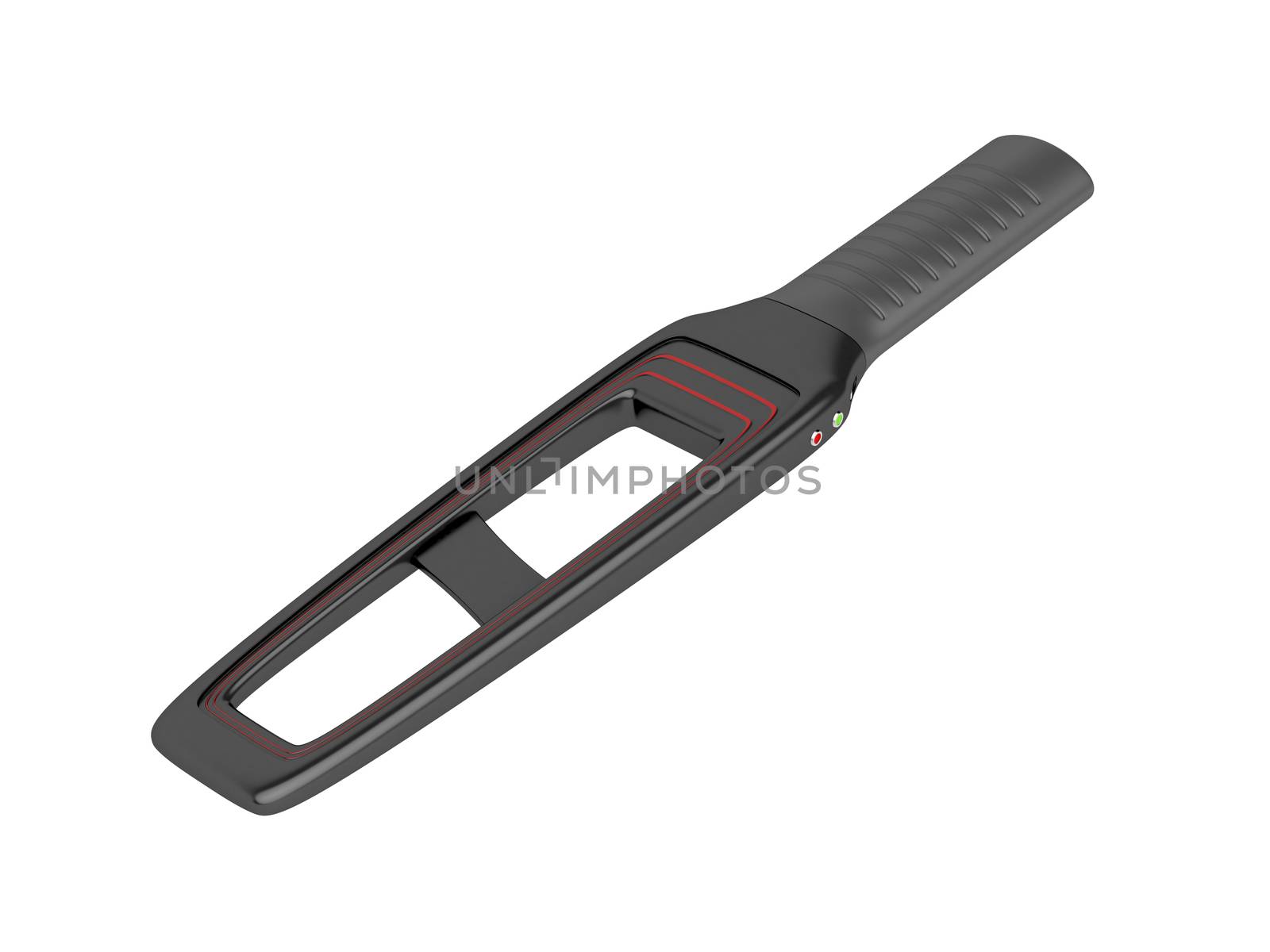 Metal detector isolated on white background 