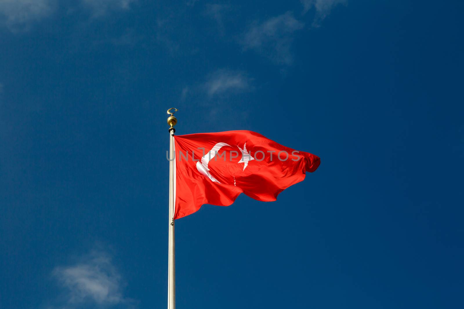 Waving Turkish Flag by niglaynike