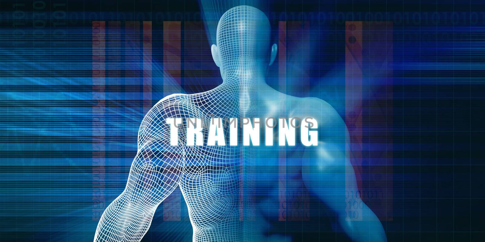 Training as a Futuristic Concept Abstract Background