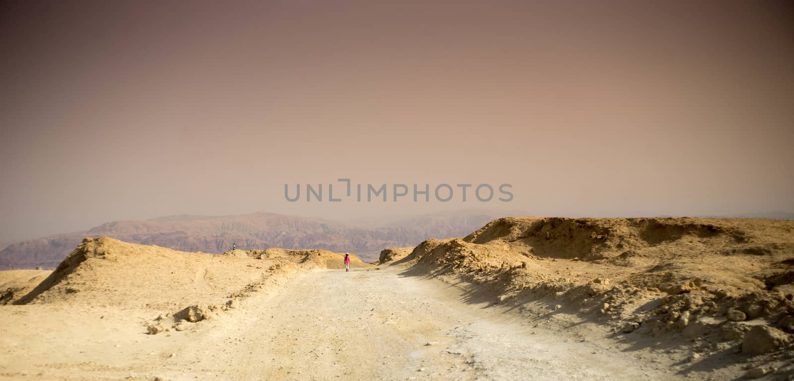 Travel near dead sea in judean desert of Israel