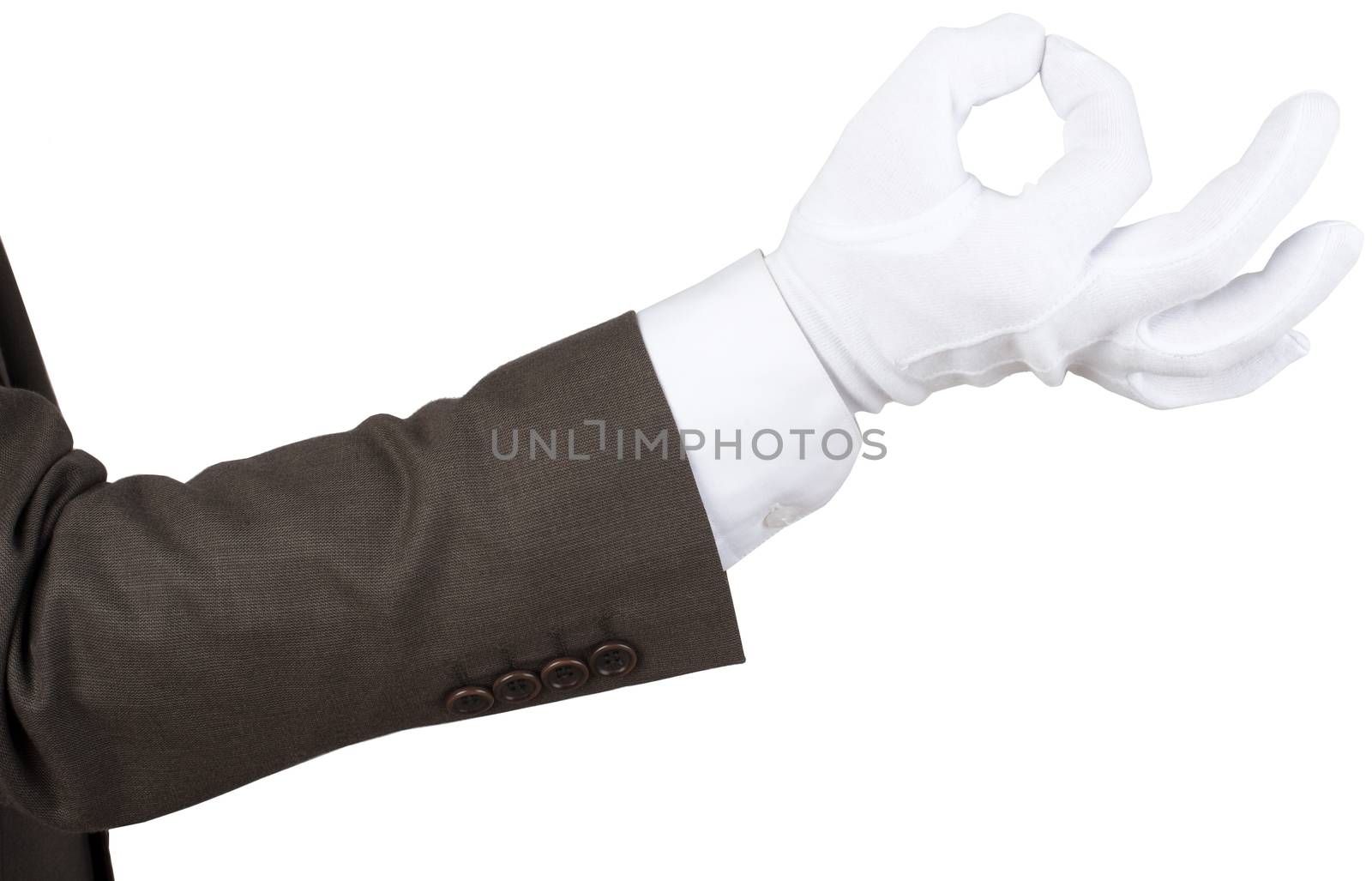 White glove makes ok sign by cherezoff