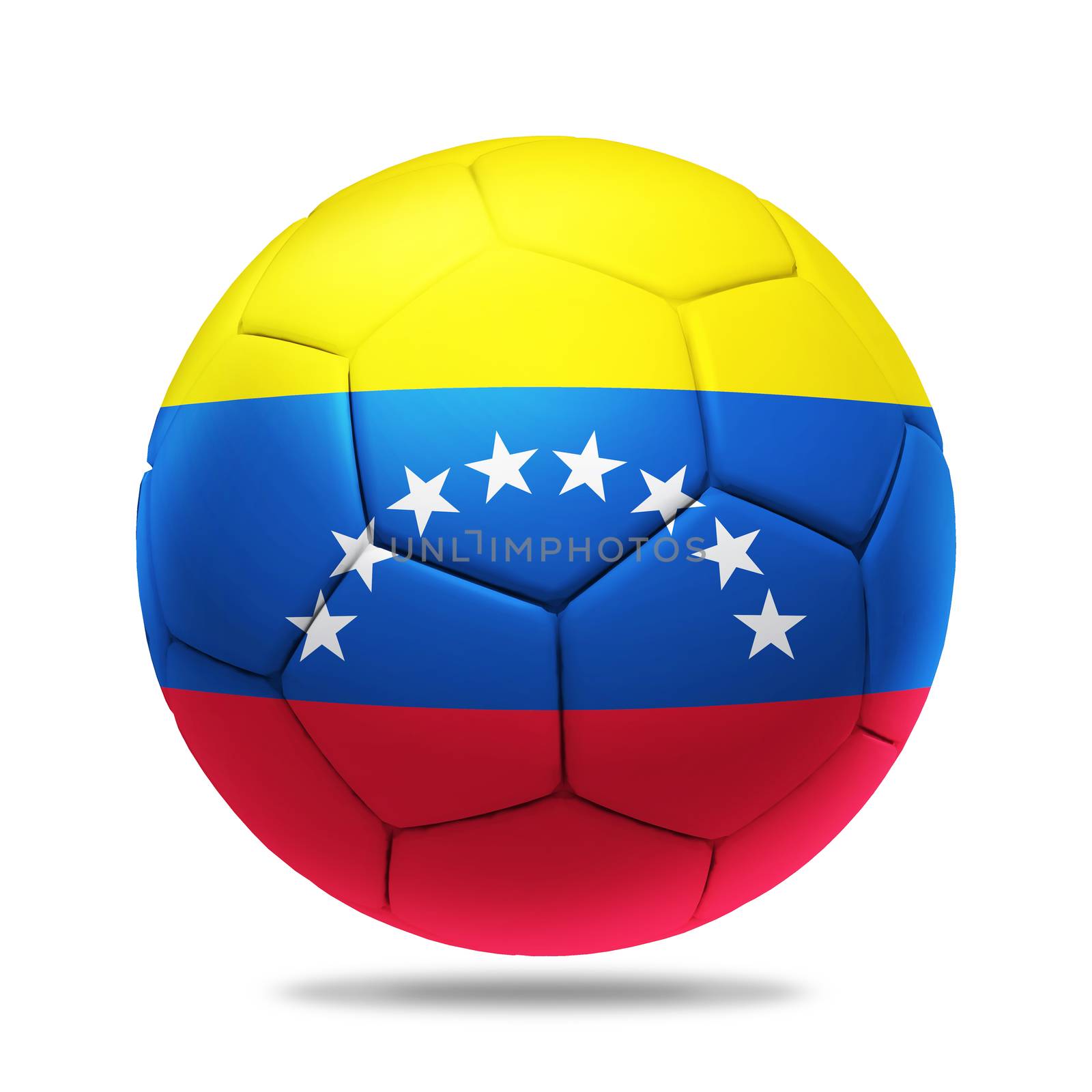 3D soccer ball with Venezuela team flag by koson